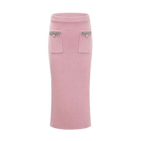 Renée pink embellished jacket  skirt matching set
