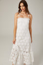 Rosalie lace fauxfloral halterneck midi dress