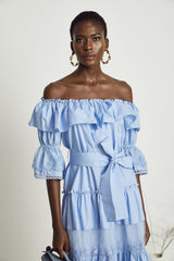 Sophie offshoulder tiered midi dress