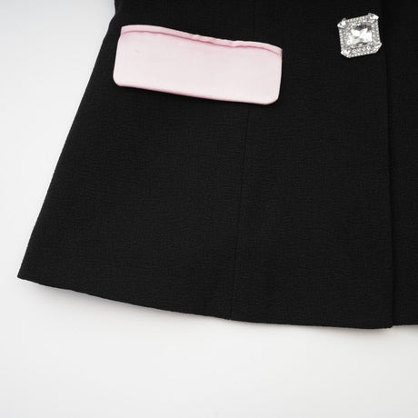 Uaine black jacket  skirt matching set