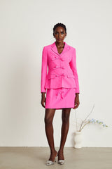 Valérie pink bowknotdetail jacket  dress matching set