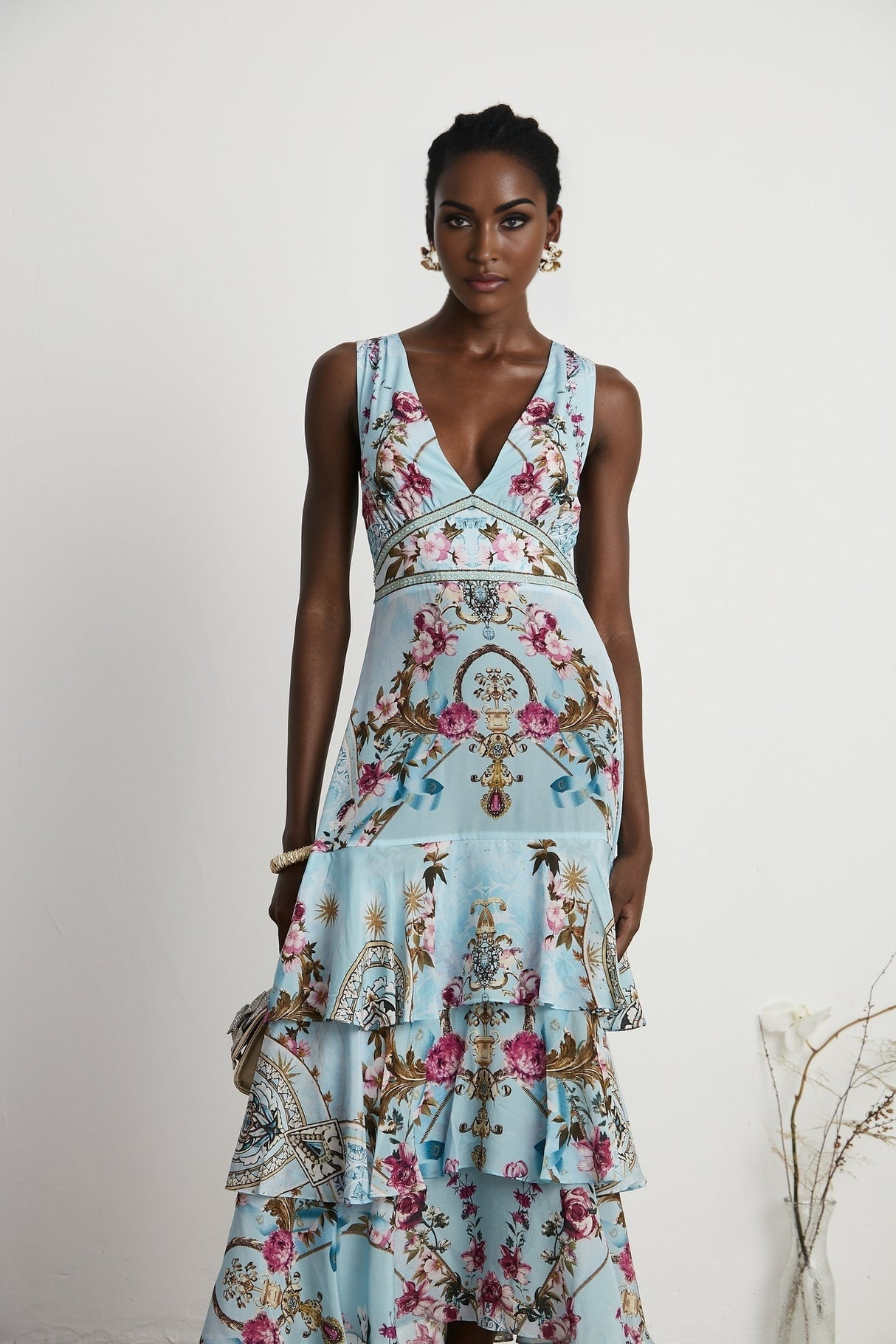Victoire floralprinted midi dress