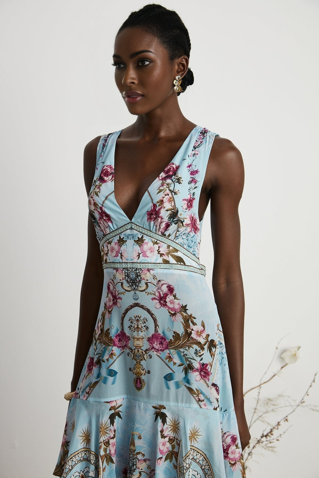 Victoire floralprinted midi dress