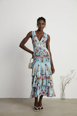 Victoire floralprinted midi dress