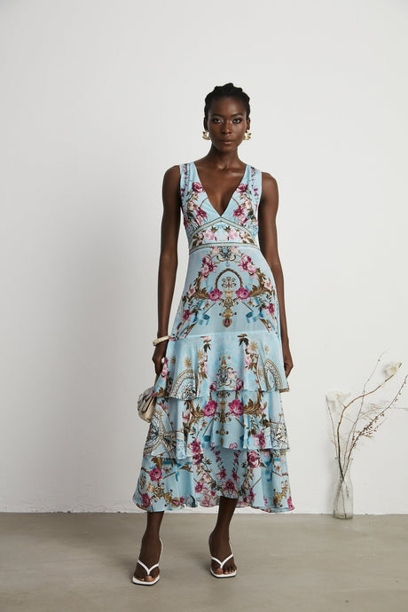 Victoire floralprinted midi dress