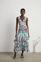 Victoire floralprinted midi dress