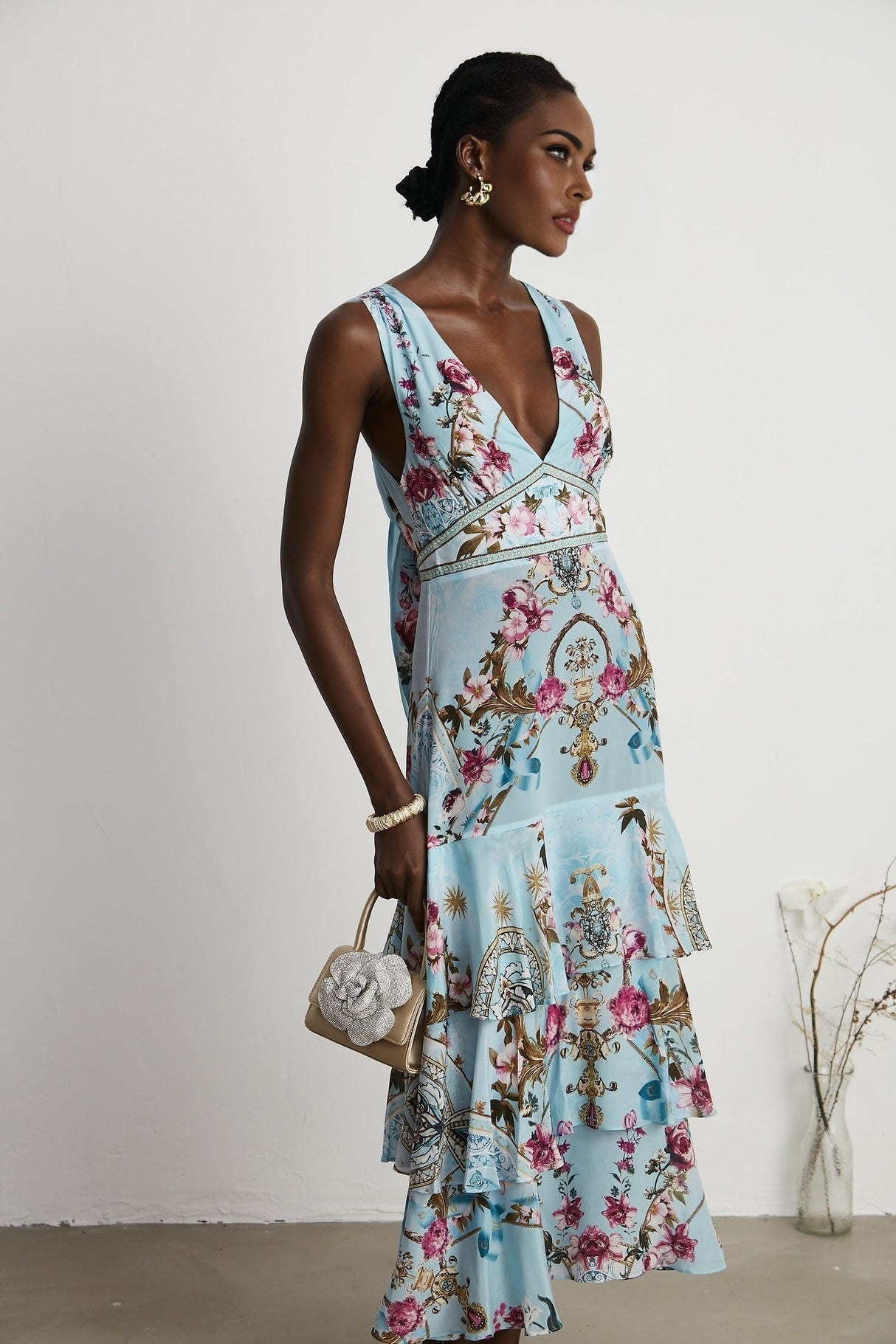 Victoire floralprinted midi dress